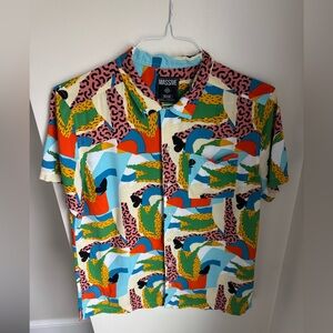 Super Massive Men Button Down Animal Print Size M